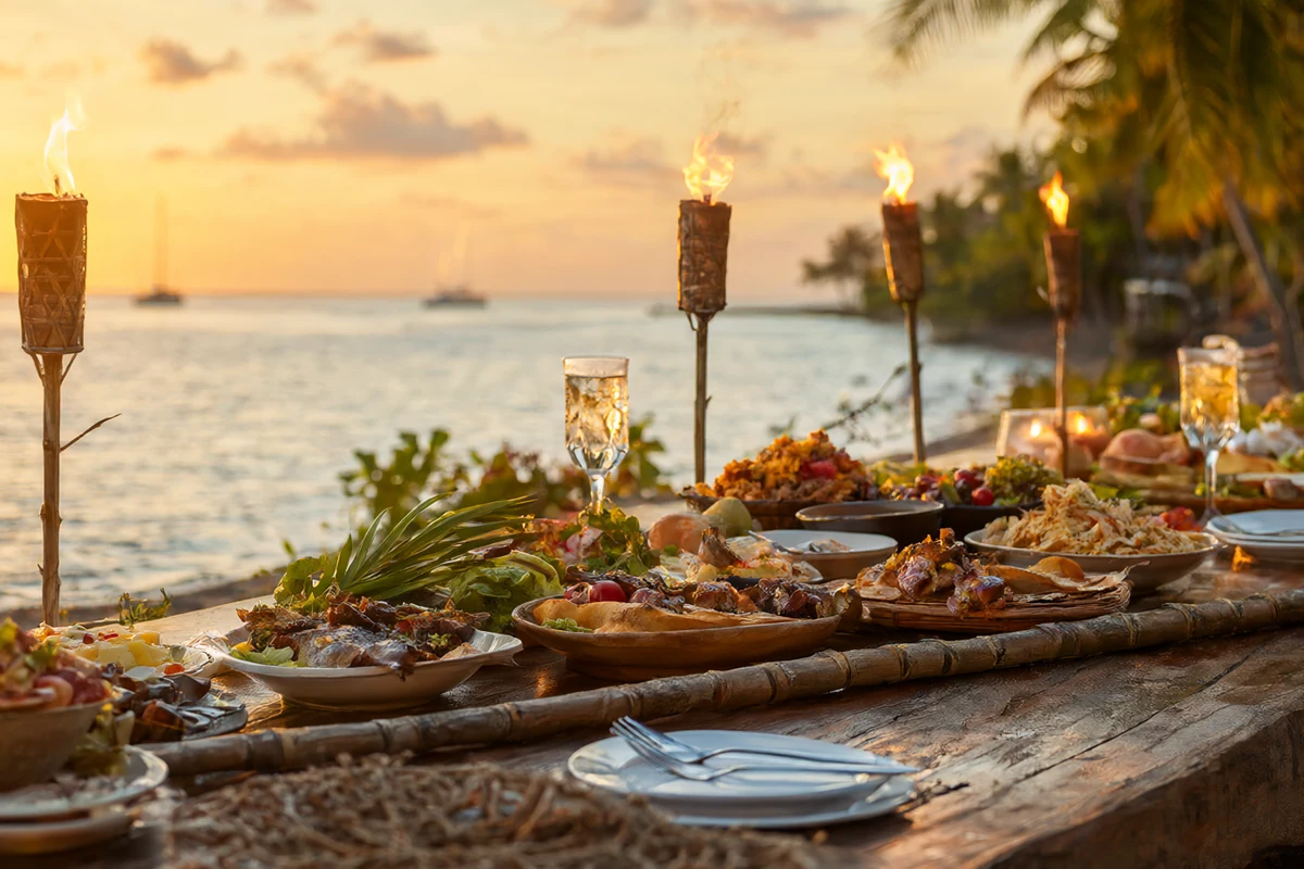 Hawaiian luau and cultural shows